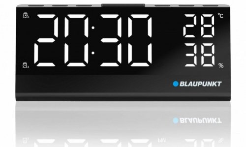 Blaupunkt Radiobudzik CR10ALU FM PLL z wbudowanym czujnikiem temperatury i wilgotności