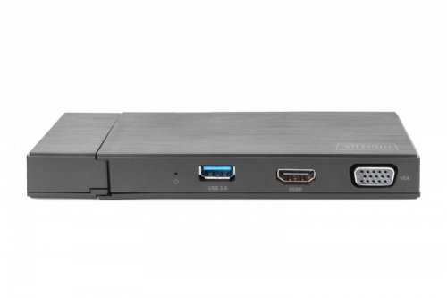 Digitus Stacja dokująca USB 3.0 Typ A 7-portów, 4K 30Hz, HDMI, VGA, 2x USB 3.0, SD microSD, RJ45