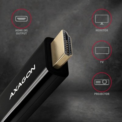 AXAGON Konwerter/kabel aktywny RVDM-HI14C2  Mini DP &gt; HDMI 1.4 kabel 1.8m4K/30Hz