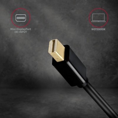 AXAGON Adapter aktywny RVDM-HI14N Mini DP &gt; HDMI 1.4, 4K/30Hz