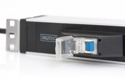 Digitus Listwa zasilająca PDU 19 cali Rack, 6x gniazdo schuko, 2.0m, 1x wtyk unischuko, 16A, wyłącznik nadprądowy, Profil aluminiowy