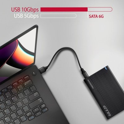 AXAGON EE25-GTR Obudowa zewnętrzna aluminiowa USB3.2 Gen 2 - SATA 6G 2.5&quot; SSD/HDD