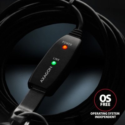 AXAGON ADR-205 USB 2.0 A-M -&gt; A-F aktywny kabel przedłużacz/wzmacniacz 5m
