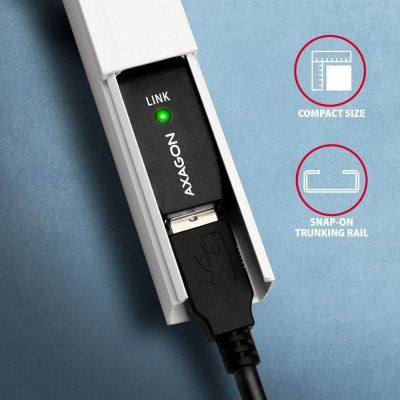 AXAGON ADR-210 USB 2.0 A-M -&gt; A-F aktywny kabel przedłużacz/wzmacniacz 10m