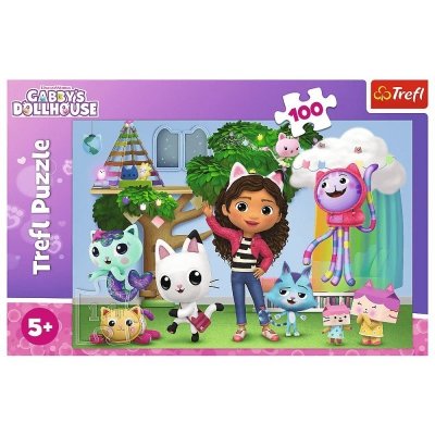 Trefl Puzzle 100 elementów Koci Domek Gabi