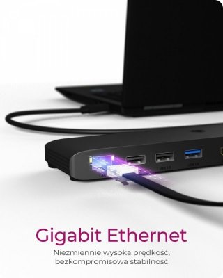 IcyBox Stacja dokująca IB-DK2116-C 12in1,HDMI,DP,LAN,USB