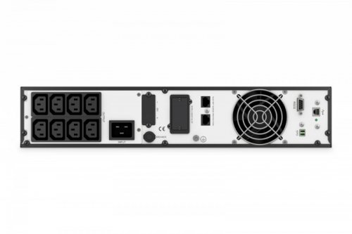 Digitus Zasilacz awaryjny UPS Online Rack 19 cali LCD, 2000VA/2000W, 4x12V/9Ah, 8xC13, USB, RS232, RJ45