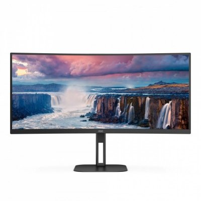  AOC Monitor komputerowy komputerowy CU34V5C 34 cali Curved, Zakrzywiony VA 100Hz HDMI DP USB-C
