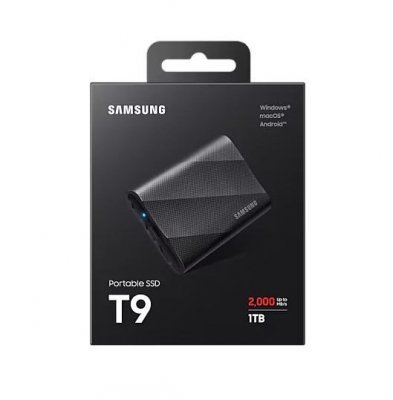 Samsung Dysk zewnętrzny SSD T9 1TB USB3.2 GEN.2 czarny