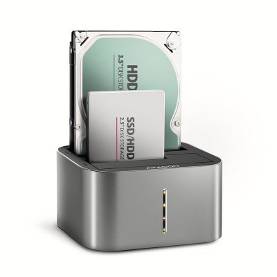 AXAGON ADSA-DC Stacja dokująca USB 3.2 Gen 1 - 2x SATA 6G 2.5 cali/3.5 cali SSD/HDD