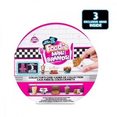 ZURU 5 Surprise Figurki Foodie Mini Brands Seria 2 Walizeczka kolekcjonerska