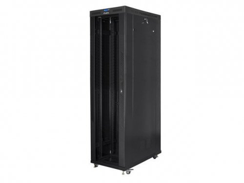 Lanberg Szafa stojąca Rack 19 cali 47U 800x1200mm, drzwi szklane LCD (FLAT PACK) czarna
