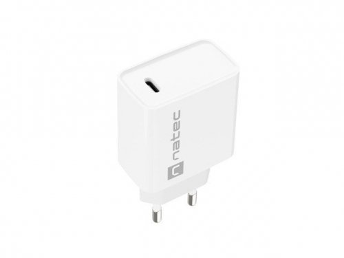 Natec Ładowarka sieciowa Ribera 1x USB-C 20W Biała