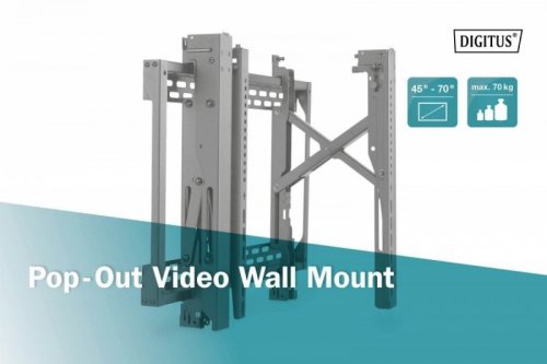 Digitus Uchwyt do ściany wideo, 45-70 cali max. obciążenie 70kg, VESA max. 600x400