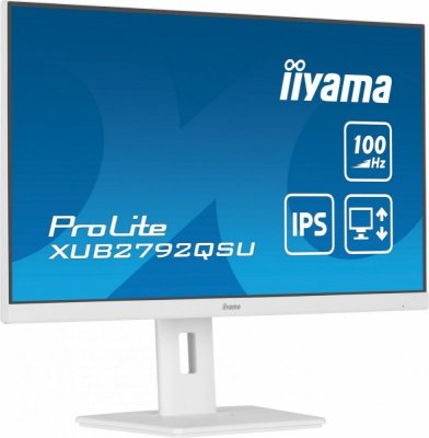 IIYAMA Monitor 27 cali ProLite XUB2792QSU-W6 IPS,QHD,HAS(150mm),100Hz,4xUSB3.2,SLIM