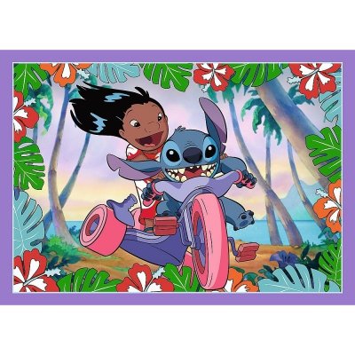 Trefl Puzzle 4w1 Szalony dzień Lilo i Stitch