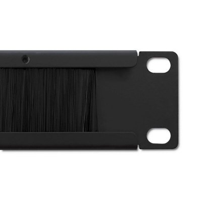 Qoltec Przepust szczotkowy do szaf RACK 19 cali | 1U