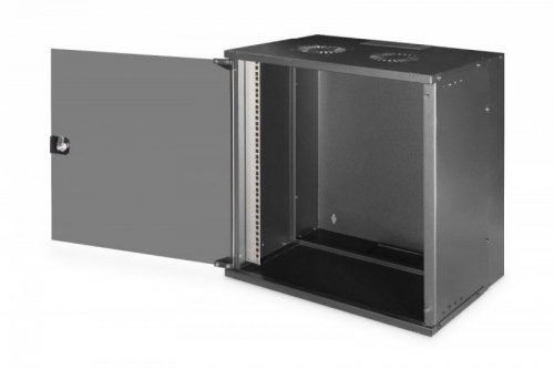 Digitus Szafa sieciowa wisząca 19 cali 12U, SOHO PRO 595 x 540 x 400 mm, nośność 60kg, drzwi szyba, niezłożona, Czarna