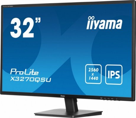 IIYAMA Monitor 32 cale X3270QSU-B1 IPS,WQHD,HDMI,DP,100Hz,250cd,3ms,2x2W,   3xUSB(3.2),FlickerFree,VESA