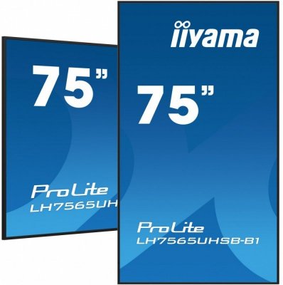 IIYAMA Monitor  digital Signage 75 cali LH7565UHSB-B1, 