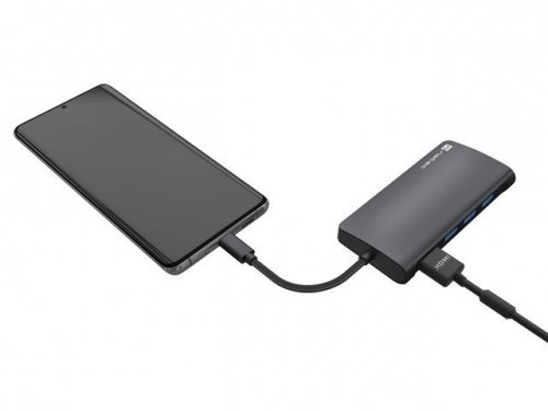 Natec Multiport Adapter Fowler 2 V2 USB-C-&gt;HUB USB 3.0 3X, HDMI4K