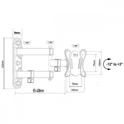 Maclean Uchwyt do TV/monitora 13-32 cale 30kg MC-417