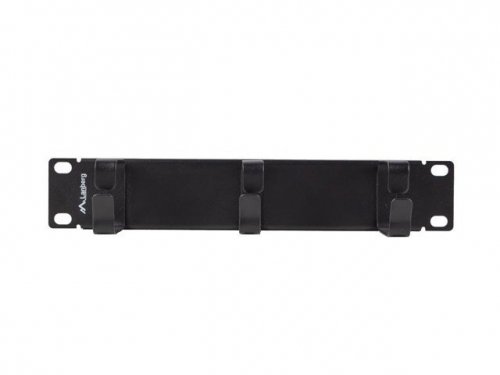 Lanberg Organizer kabli 10 cali z 3 metalowymi uchwytami TYP B czarny