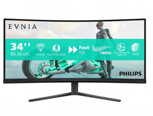 Philips Monitor 34M2C3500L 34 cale Curved VA 180Hz HDMIx2 DPx2