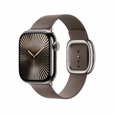 Apple Pasek w kolorze szarobrązowym z klamrą nowoczesną do koperty 42 mm - rozmiar L