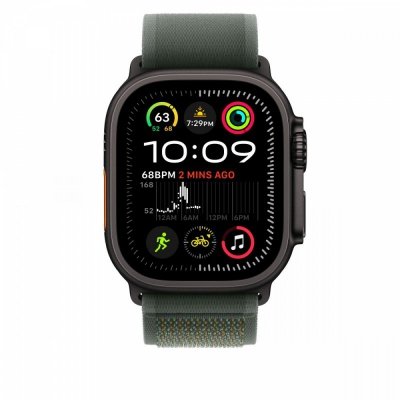 Apple Opaska Trail w kolorze zielonym do koperty 49 mm - rozmiar S/M - elementy z tytanu w kolorze czarnym