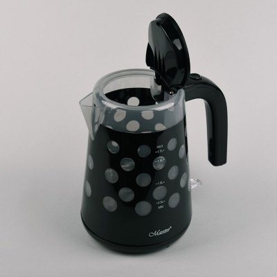 Feel-Maestro Czajnik elektryczny 1,7l  2200W &quot;KROPKI&quot;  MR-045-BLACK