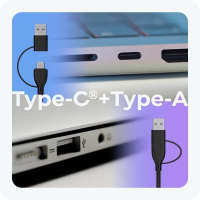 IcyBox Hub IB-HUB1737-C3 7-Port USB 3.2 Gen 1 Hub, 3x USB Type-C.,  4x USB Type-A