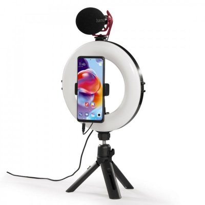 Hama Lampa pierścieniowa z mini statywem smart