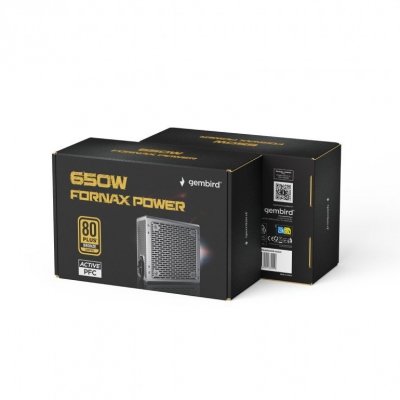 Gembird Zasilacz komputerowy Fornax Power 650W 80+Bronze aktywny PFC 120mm wentylator