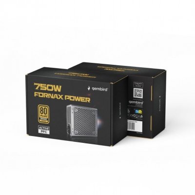 Gembird Zasilacz komputerowy Fornax Power 750W 80+Bronze aktywny PFC 120mm wentylator