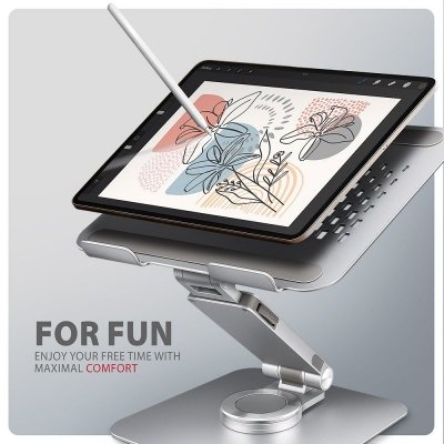 AXAGON STND-LR Podstawa do laptopów aluminiowa 10-16 cali regulowane kąty nachylenia, obrót o 360 stopni