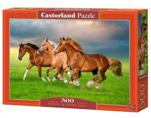 Castor Puzzle 500 elementów Konie biegnące wiosną