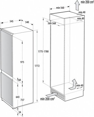 Gorenje Chłodziarko-zamrażarka NRKI517E61WF