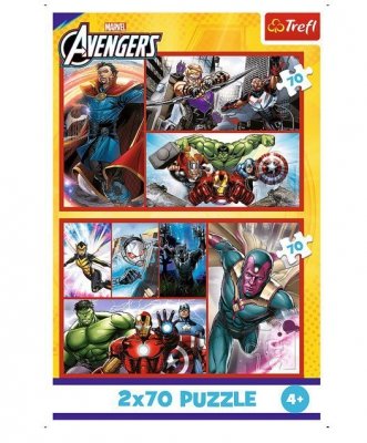 Trefl Puzzle  2x70 elementów Avengers Zostań bohaterem