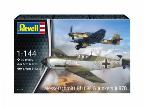 Revell Modele do sklejania Samolot ME BF109E & Junkers JU87B 1/144