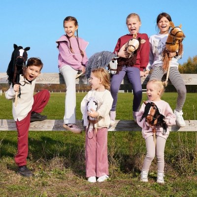 Tootiny Koń na kiju Hobby Horse HOPPIHORSE A3 Leopard - biały, maść tarantowata