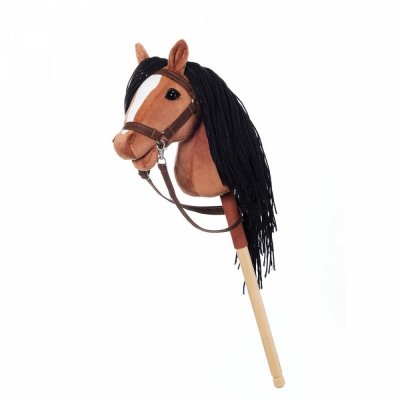 Tootiny Koń na kiju Hobby Horse HOPPIHORSE A4 Bay - ciemny brąz, maść gniada
