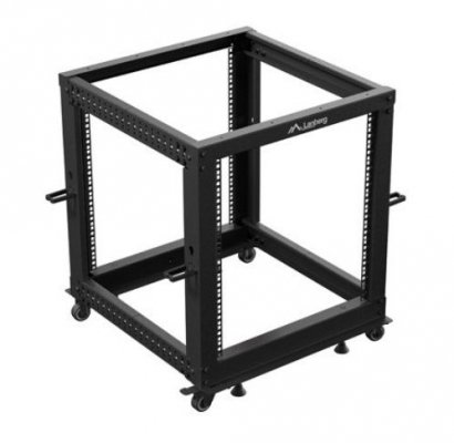 Lanberg Open rack 19 cali 12U 600x600-1100 regulowany czarny