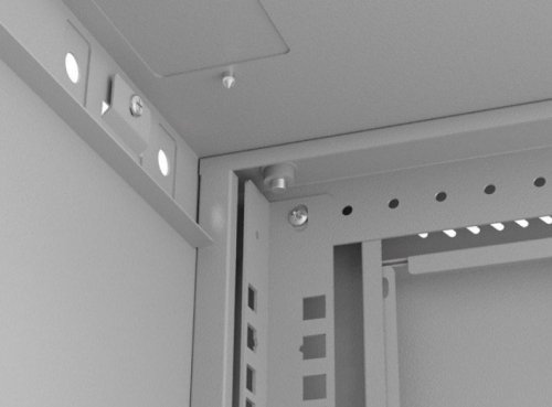 Lanberg Szafa instalacyjna rack wisząca 19" 4U 540x350 szara drzwi przeszklone ( flat pack)