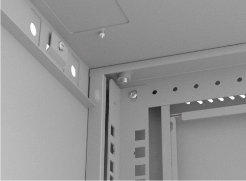 Lanberg Szafa instalacyjna rack wisząca 19 cali 9U 540x350 szara drzwi przeszklone ( flat pack)