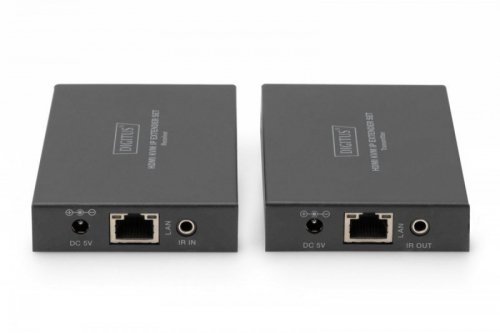 Digitus Przedłużacz / Extender KVM HDMI+USB 150m po kat.5e UTP/IP 1080p FHD 60Hz audio (zestaw)