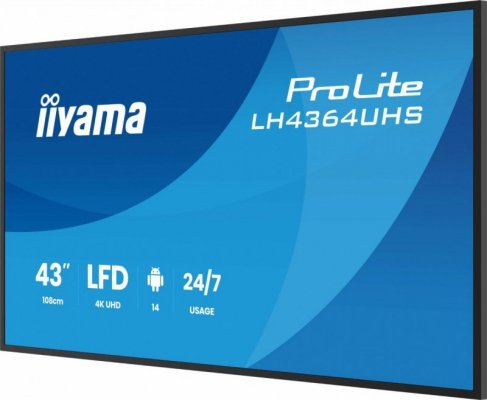 IIYAMA Monitor wyświetlacz digital signage  43 cale LH4364UHS-B1AG 
