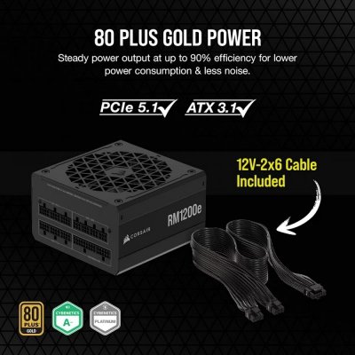 Corsair Zasilacz RM1200e PCIe5.1 80+GOLD F.MODULAR ATX3.1