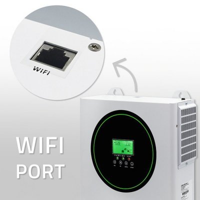 Qoltec Hybrydowy Inwerter solarny Off-Grid 1500W 100A | 12V | MPPT |    Sinus | Opcja Wi-Fi | Power Factor 1.0
