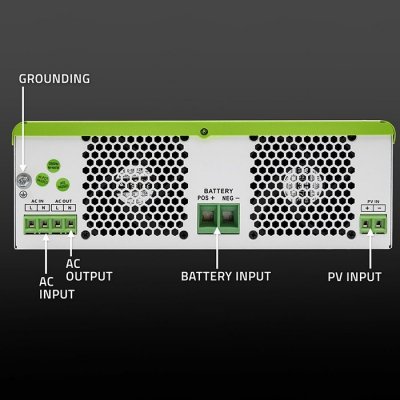 Qoltec Hybrydowy Inwerter solarny Off-Grid 3500W | 100A | 24V | MPPT |  Sinus | opcja Wi-Fi | Power Factor 1.0